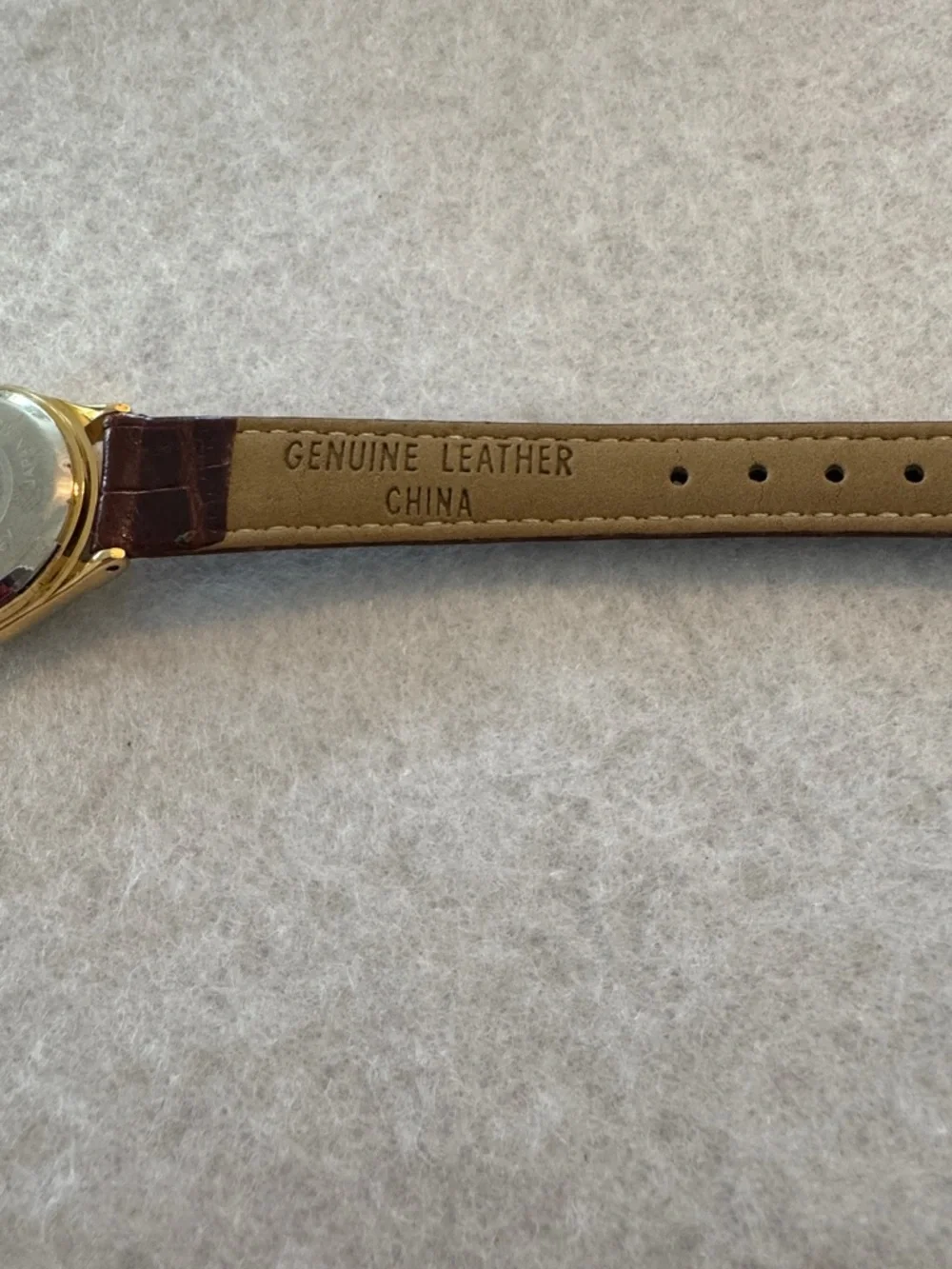 Disney Brown Leather Strap Gold-Tone Mickey Mouse The Sorcerer Wristwatch - Picture 4 of 5